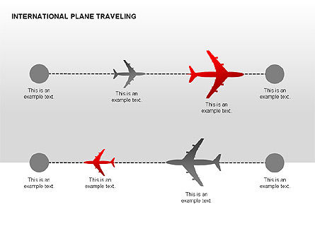 Diagrammes d'avion, Diapositive 11, 00305, Schémas d'étapes — PoweredTemplate.com