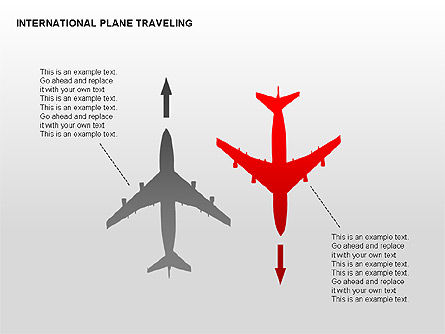Diagrammes d'avion, Diapositive 2, 00305, Schémas d'étapes — PoweredTemplate.com
