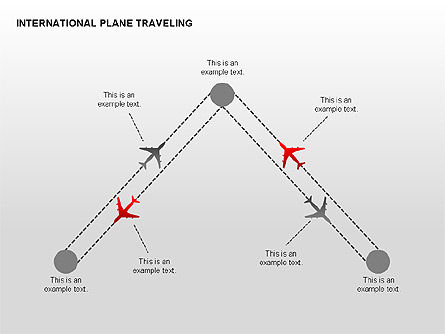 Diagrammes d'avion, Diapositive 5, 00305, Schémas d'étapes — PoweredTemplate.com