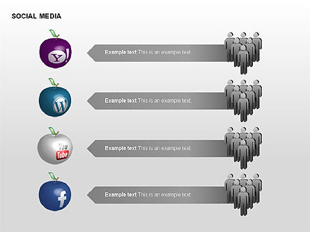 Social media diagrammen, Dia 10, 00307, Stroomdiagrammen — PoweredTemplate.com