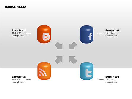 Social media diagrammen, Dia 4, 00307, Stroomdiagrammen — PoweredTemplate.com