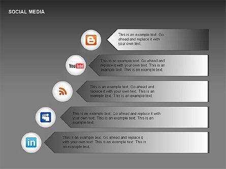 Diagramas de medios sociales, Diapositiva 7, 00307, Diagramas de flujo — PoweredTemplate.com