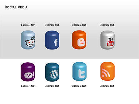 Social Media Diagrams, Slide 9, 00307, Flow Charts — PoweredTemplate.com