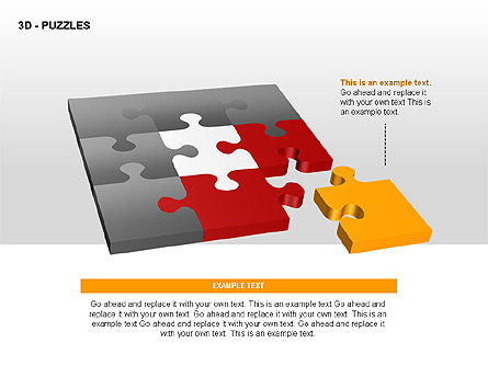Puzzles 3D, Diapositiva 10, 00309, Diagramas de puzzle — PoweredTemplate.com