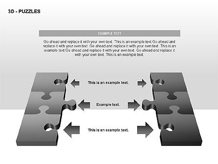 Puzzles 3D, Diapositive 12, 00309, Schémas puzzle — PoweredTemplate.com