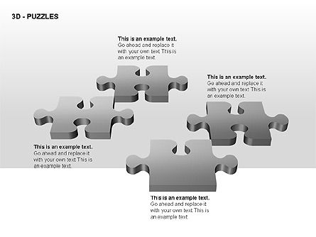 3d puzzles, Folie 14, 00309, Puzzle-Diagramme — PoweredTemplate.com