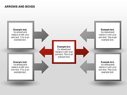 Arrows and Boxes Collection, Slide 10, 00310, Text Boxes — PoweredTemplate.com