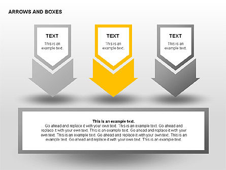 Colección de flechas y cajas, Diapositiva 11, 00310, Cuadros de texto — PoweredTemplate.com