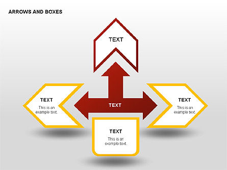 Arrows and Boxes Collection, Slide 12, 00310, Text Boxes — PoweredTemplate.com