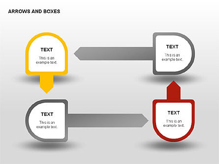 Arrows and Boxes Collection, Slide 4, 00310, Text Boxes — PoweredTemplate.com