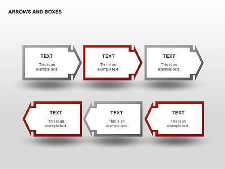 Arrows and Boxes Collection, Slide 5, 00310, Text Boxes — PoweredTemplate.com