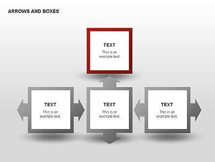 Colección de flechas y cajas, Diapositiva 7, 00310, Cuadros de texto — PoweredTemplate.com