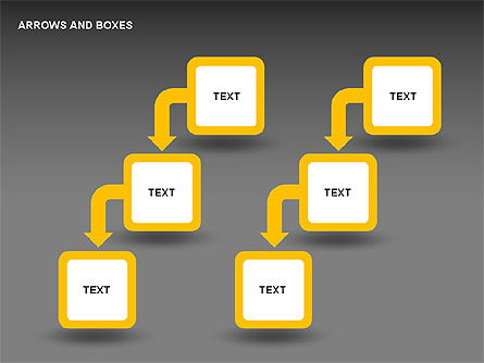 Colección de flechas y cajas, Diapositiva 8, 00310, Cuadros de texto — PoweredTemplate.com