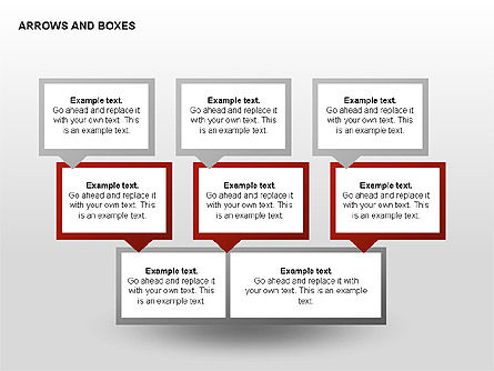 Arrows and Boxes Collection, Slide 9, 00310, Text Boxes — PoweredTemplate.com