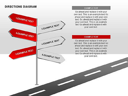 Directions Diagram Collection, Slide 10, 00312, Shapes — PoweredTemplate.com