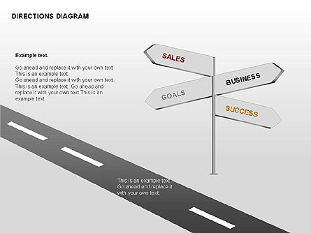 Directions Diagram Collection, Slide 14, 00312, Shapes — PoweredTemplate.com