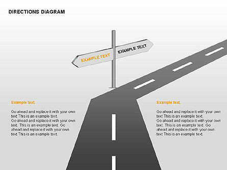 Directions Diagram Collection, Slide 15, 00312, Shapes — PoweredTemplate.com