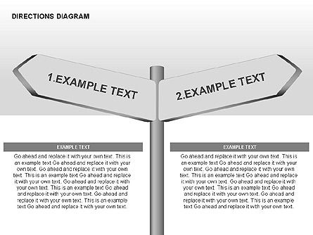 Directions Diagram Collection, Slide 9, 00312, Shapes — PoweredTemplate.com