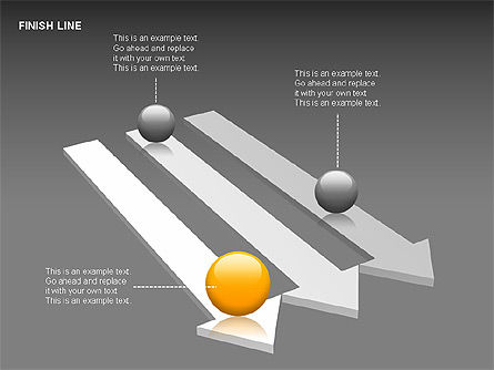 Diagrammes de ligne de finition, Diapositive 14, 00313, Schémas d'étapes — PoweredTemplate.com