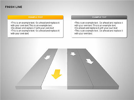 Diagrammes de ligne de finition, Diapositive 5, 00313, Schémas d'étapes — PoweredTemplate.com