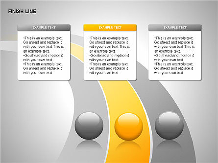 Diagrammes de ligne de finition, Diapositive 6, 00313, Schémas d'étapes — PoweredTemplate.com