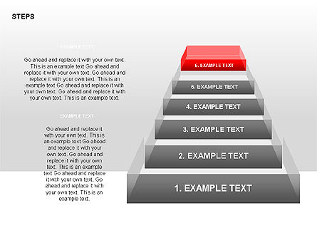 Collecte des diagrammes des étapes, Diapositive 15, 00314, Schémas d'étapes — PoweredTemplate.com