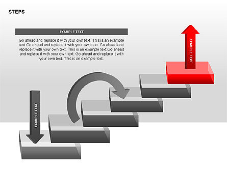 Steps Diagrams Collection, Slide 6, 00314, Stage Diagrams — PoweredTemplate.com