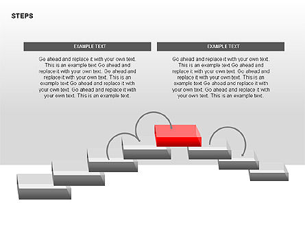 Colección de Diagramas de Pasos, Diapositiva 9, 00314, Diagramas de la etapa — PoweredTemplate.com