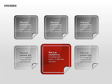 Pegatinas y siluetas, Diapositiva 9, 00315, Iconos — PoweredTemplate.com