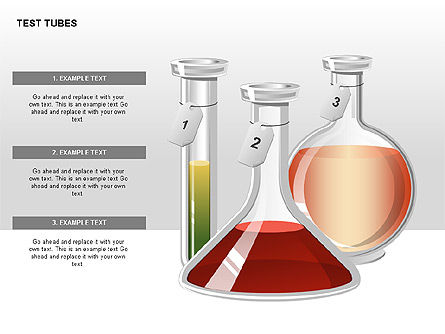 Test Tubes Stage Diagrams, PowerPoint Template, 00316, Stage Diagrams — PoweredTemplate.com