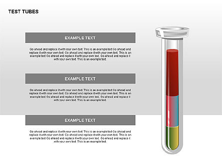 테스트 튜브 스테이지 다이어그램, 슬라이드 13, 00316, 단계 도표 — PoweredTemplate.com