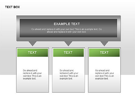 Coleção de caixas de texto Chevron, Modelo do PowerPoint, 00317, Caixas de texto — PoweredTemplate.com