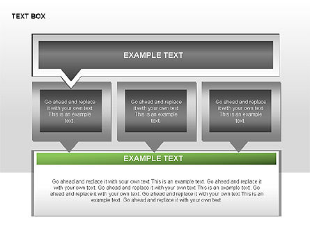 Chevron Text Boxes Collection, Slide 11, 00317, Text Boxes — PoweredTemplate.com