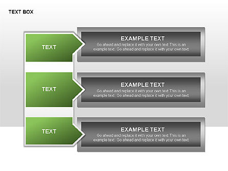 Chevron Text Boxes Collection, Slide 13, 00317, Text Boxes — PoweredTemplate.com