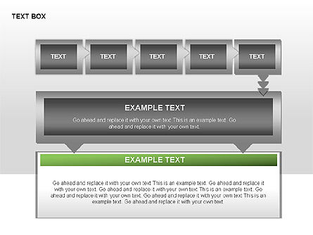 Chevron Text Boxes Collection, Slide 15, 00317, Text Boxes — PoweredTemplate.com