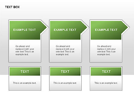Chevron Text Boxes Collection, Slide 2, 00317, Text Boxes — PoweredTemplate.com