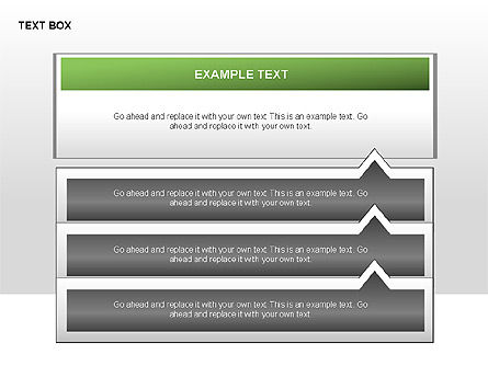 Chevron Text Boxes Collection, Slide 9, 00317, Text Boxes — PoweredTemplate.com
