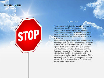 Traffic Signs Diagrams, PowerPoint Template, 00318, Shapes — PoweredTemplate.com