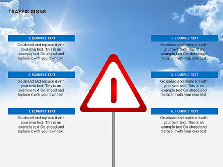 Diagrammes des panneaux de signalisation, Diapositive 4, 00318, Formes — PoweredTemplate.com