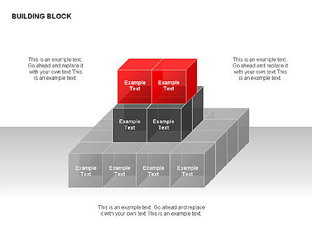 Diagrammes de blocs de construction, Diapositive 4, 00320, Graphiques matriciels — PoweredTemplate.com