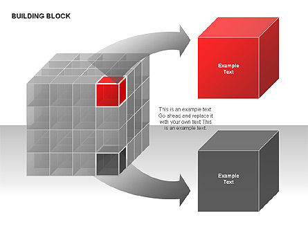 빌딩 블록 다이어그램, 슬라이드 7, 00320, 매트릭스 차트 — PoweredTemplate.com