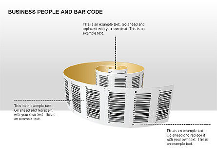 Bar diagrama de códigos, Deslizar 3, 00322, Formas — PoweredTemplate.com