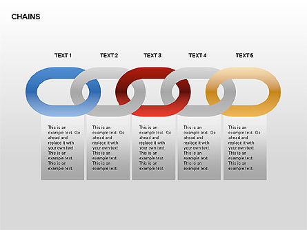 Chain Diagram, PowerPoint Template, 00323, Stage Diagrams — PoweredTemplate.com