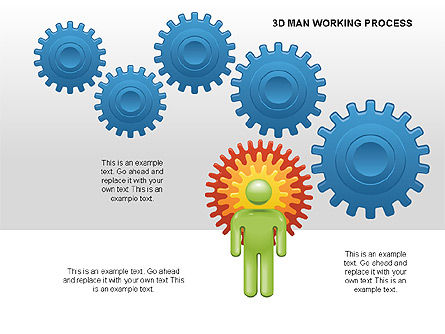 3d processo di lavoro dell'uomo, Slide 6, 00324, Diagrammi di Processo — PoweredTemplate.com