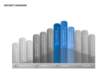 Collecte des diagrammes de maturité, Diapositive 14, 00325, Schémas d'étapes — PoweredTemplate.com