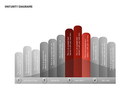 Collecte des diagrammes de maturité, Diapositive 2, 00325, Schémas d'étapes — PoweredTemplate.com