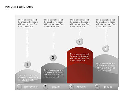 Collecte des diagrammes de maturité, Diapositive 3, 00325, Schémas d'étapes — PoweredTemplate.com