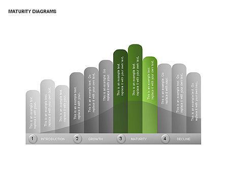 Collecte des diagrammes de maturité, Diapositive 6, 00325, Schémas d'étapes — PoweredTemplate.com