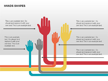 Hands Shapes, Slide 10, 00327, Shapes — PoweredTemplate.com