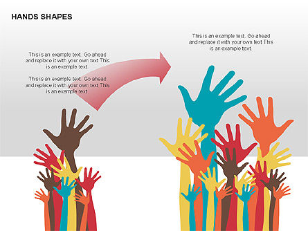 Formas de las manos, Diapositiva 11, 00327, Formas — PoweredTemplate.com
